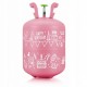Cilindru cu heliu 0.20 m3 cu 30 de baloane si 40m panglica Ricokids 799001 - Roz