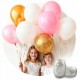 Cilindru cu heliu 0.20 m3 cu 30 de baloane si 40m panglica Ricokids 799001 - Roz