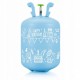 Cilindru cu heliu 0.20 m3 cu 30 de baloane si 40m panglica Ricokids 799002 - Albastru