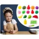 Set de legume din lemn cu velcro 18 elemente Ricokids RK-872