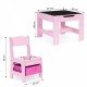 Set de masa cu doua scaune pentru copii Ecotoys ZKC-1B - Roz