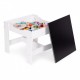 Set de masa cu doua scaune pentru copii Ecotoys ZKC-1A - Alb-Gri