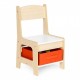 Set de masa cu doua scaune pentru copii Ecotoys ZKC-1C - Natur