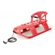 Sanie Bezzy rosie cu scaun ergonomic pentru copii sina alunecare din otel87x45x26cm