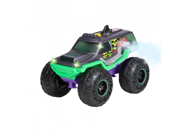 Masina Dickie Toys Rowdy Rocker 25 cm verde cu lumini si sunete