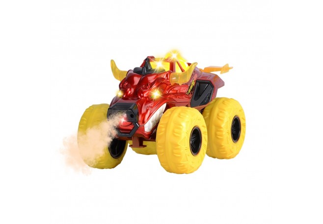 Masina Dickie Toys Flaming Fire Monster 25 cm rosu cu lumini si sunete