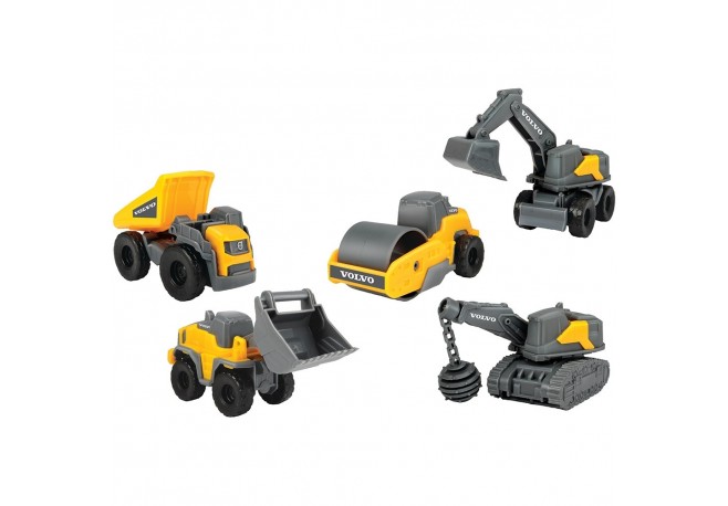 Set Dickie Toys Volvo Micro Workers 9 cm cu 5 vehicule