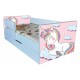 Pat copii  junior 2-9 ani Unicorn ,saltea si husa de protectie cadou