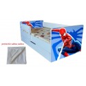 Pat spiderman cu sertar 2-9 ani ,saltea si husa cadou