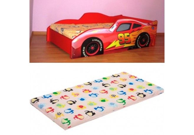 Pat masina Fulger Mcqueen 2-saltea cadou