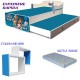 Pat copii  dublu Paw Patrol- saltele incluse