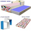 Pat copii dublu Mickey&Minnie-saltele incluse