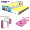 Pat copii dublu Frozen-saltele incluse