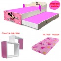 Pat copii dublu Minnie-saltele incluse