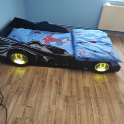 Pat masina Batmobil cu lumini ,saltea inclusa