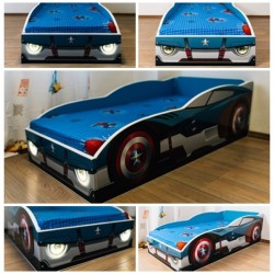 Pat masina captain america cu lumini ,saltea inclusa