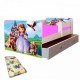 Pat copii Minnie flower cu saltea si sertar,