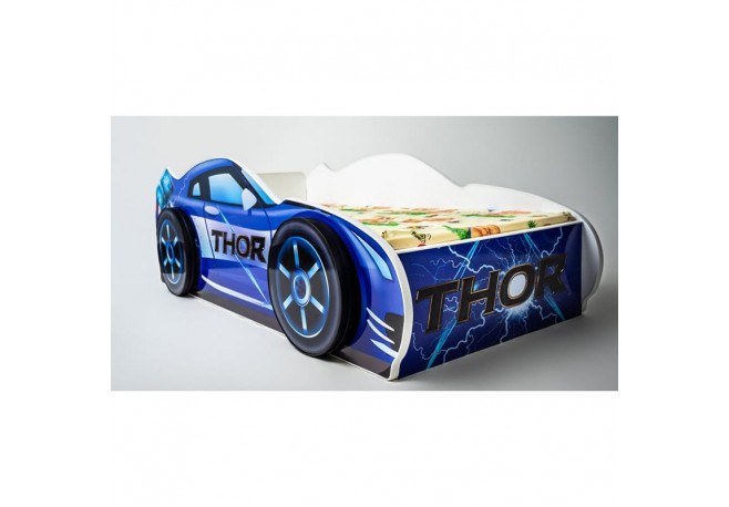 Pat masina Thor cu lumini ,saltea inclusa