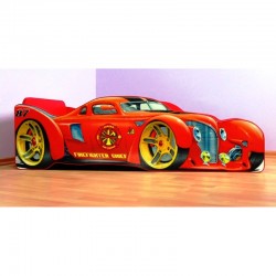 Pat masina pompier junior ,saltea inclusa