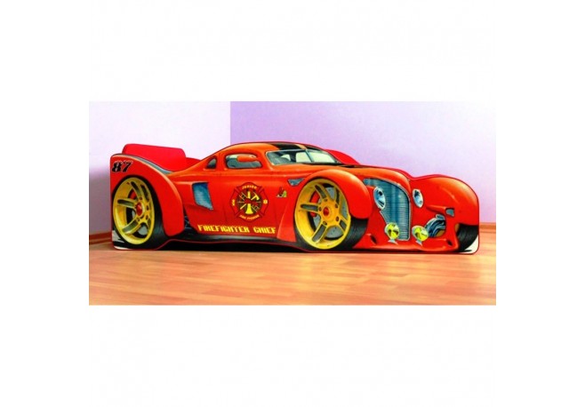 Pat masina pompier junior ,saltea inclusa