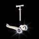 Trotineta Globber JUNIOR PLIABILA ECOLOGICA ghidon ajustabil pe 3 nivele roti cu lumini LED rulmenti ABEC 9 culoare crem