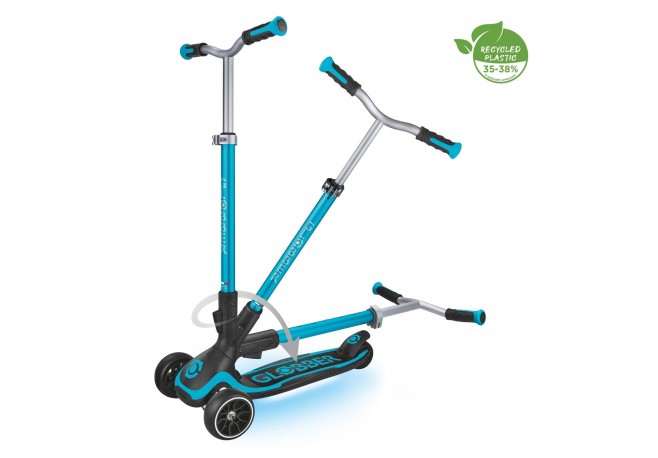 Trotineta Globber ULTIMUM LIGHTS pentru copii adolescenti si adulti ghidon reglabil pe 6 nivele greutate maxima 100 kg rulmenti 