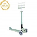 Trotineta Globber PRIMO ECOLOGICA pliabila cu roti LED ghidon ajustabil pe 3 nivele rulmenti ABEC 9 culoare fistic