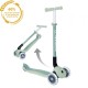 Trotineta Globber PRIMO ECOLOGICA pliabila cu roti LED ghidon ajustabil pe 3 nivele rulmenti ABEC 9 culoare fistic