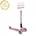 Trotineta Globber PRIMO ECOLOGICA pliabila cu roti LED ghidon ajustabil pe 3 nivele rulmenti ABEC 9 culoare roz pal