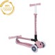 Trotineta Globber PRIMO ECOLOGICA pliabila cu roti LED ghidon ajustabil pe 3 nivele rulmenti ABEC 9 culoare roz pal
