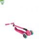 Trotineta Globber GO UP ACTIVE 3 in 1 cu maner de impins scaun si ghidon ajustabile roti cu lumini LED culoare roz