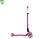 Trotineta Globber GO UP ACTIVE 3 in 1 cu maner de impins scaun si ghidon ajustabile roti cu lumini LED culoare roz
