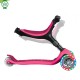 Trotineta Globber GO UP ACTIVE 3 in 1 cu maner de impins scaun si ghidon ajustabile roti cu lumini LED culoare roz