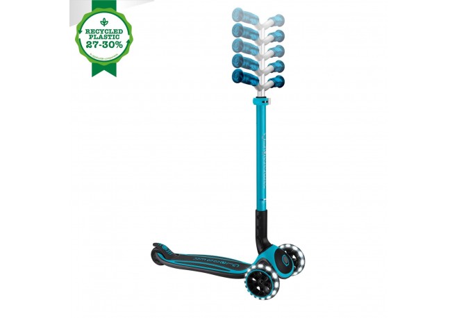Trotineta Globber ACE LIGHTS ghidon reglabil 5 nivele greutate maxima 100 kg rulmenti ABEC 9 culoare albastra