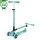 Trotineta Globber GO UP DELUXE ECOLOGIC 3 in 1 ghidon si scaun ajustabile pe inaltime roti cu lumini culoare verde