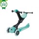 Trotineta Globber GO UP DELUXE ECOLOGIC 3 in 1 ghidon si scaun ajustabile pe inaltime roti cu lumini culoare verde