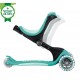 Trotineta Globber GO UP DELUXE ECOLOGIC 3 in 1 ghidon si scaun ajustabile pe inaltime roti cu lumini culoare verde