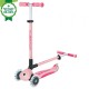 Trotineta Globber GO UP DELUXE ECOLOGIC 3 in 1 ghidon si scaun ajustabile pe inaltime roti cu lumini culoare roz pal