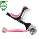Trotineta Globber GO UP DELUXE ECOLOGIC 3 in 1 ghidon si scaun ajustabile pe inaltime roti cu lumini culoare roz pal