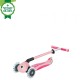 Trotineta Globber GO UP DELUXE ECOLOGIC 3 in 1 ghidon si scaun ajustabile pe inaltime roti cu lumini culoare roz pal