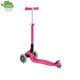 Trotineta Globber JUNIOR PLIABILA CU LUMINI ghidon ajustabil 3 nivele greutate maxima 50 kg rulmenti ABEC 5 culoare roz