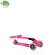 Trotineta Globber JUNIOR PLIABILA CU LUMINI ghidon ajustabil 3 nivele greutate maxima 50 kg rulmenti ABEC 5 culoare roz