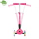Trotineta Globber JUNIOR PLIABILA CU LUMINI ghidon ajustabil 3 nivele greutate maxima 50 kg rulmenti ABEC 5 culoare roz