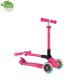 Trotineta Globber JUNIOR PLIABILA CU LUMINI ghidon ajustabil 3 nivele greutate maxima 50 kg rulmenti ABEC 5 culoare roz
