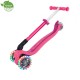 Trotineta Globber JUNIOR PLIABILA CU LUMINI ghidon ajustabil 3 nivele greutate maxima 50 kg rulmenti ABEC 5 culoare roz
