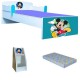 Pat copii Mickey cu saltea si etajera cadou