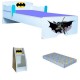 Pat copii Batman ,saltea si si etajera cadou