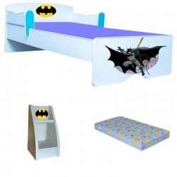 Pat copii Batman ,saltea si si etajera cadou
