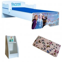 Pat copii Frozen ,saltea si si etajera cadou