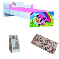 Pat copii Minnie ,saltea si si etajera cadou